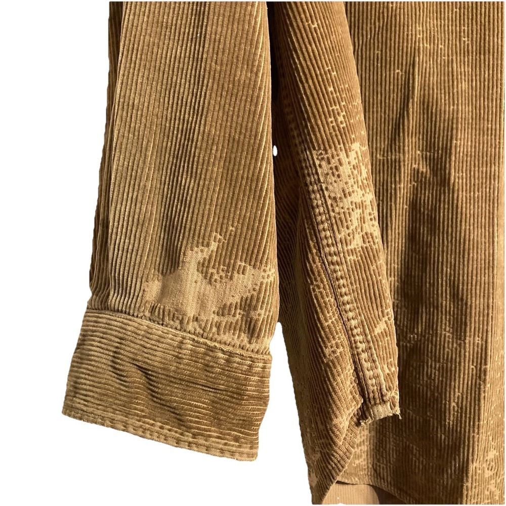 Vtg Polo Ralph Lauren Corduroy Elbow Patch Shirt Mens Large Brown Distressed 90s - Picture 5 of 14
